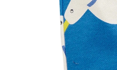 Shop Mini Boden Kids' Seagull Print Cotton Fleece Joggers In Directoire Blue Seagulls