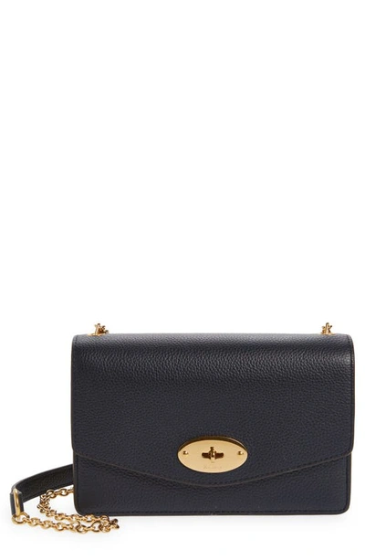 Shop Mulberry Small Darley Leather Clutch In Night Sky