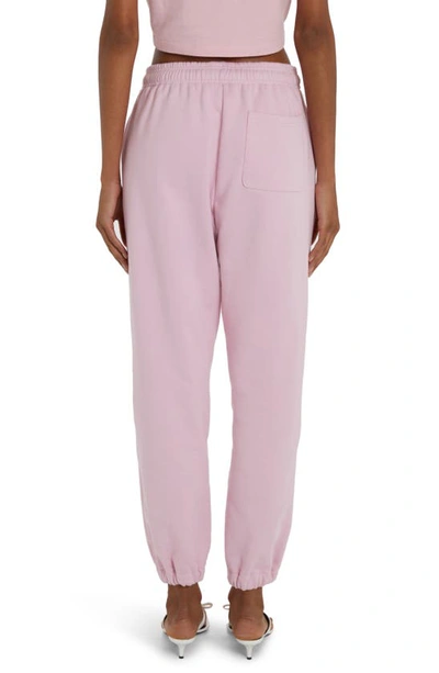 Shop Versace 1978 Re-edition Logo Cotton Sweatpants In Pink/ White