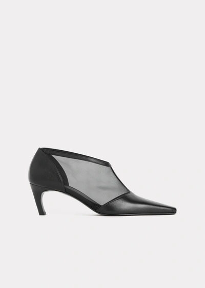 TOTÊME THE T-STRAP MESH PUMP BLACK 
