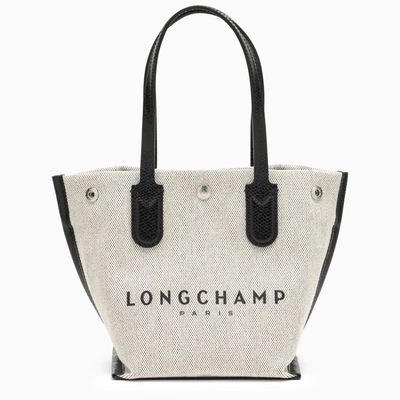 Shop Longchamp Xs Essential Natural/black Tote Bag