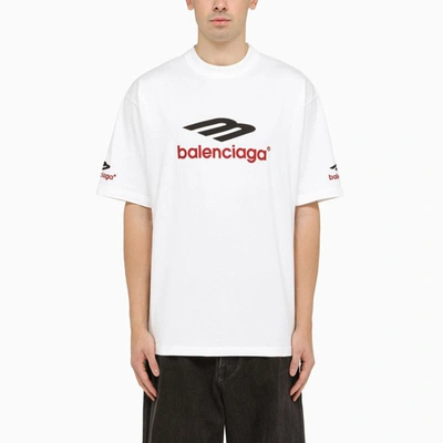Shop Balenciaga Icon 3b Sport T-shirt In White