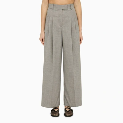 Shop By Malene Birger Cymbaria Wide Trousers In Grey