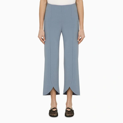 Shop By Malene Birger Light Normann Trousers With Slits In Blue