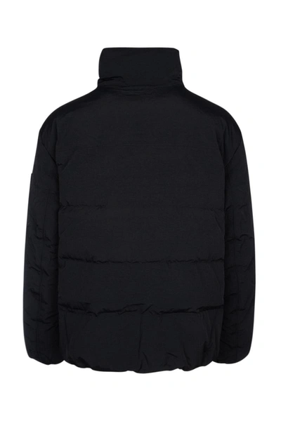 Calvin Klein Quilted High Collar Jacket In Ckblack