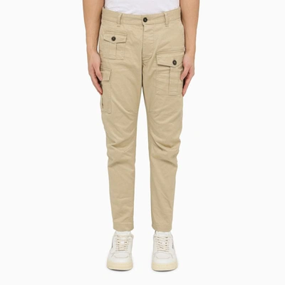 Shop Dsquared2 Sexy Cargo Pants Beige In Grey