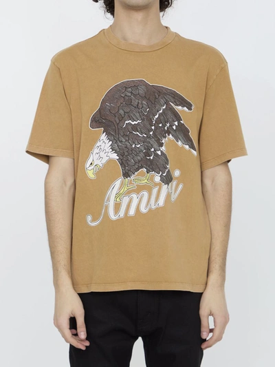 Shop Amiri Eagle T-shirt In Orange