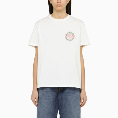 Shop Etro Crew-neck T-shirt With Logo In In White