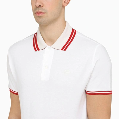 Shop Etro Short-sleeved Polo Shirt With Logo Embroidery In White
