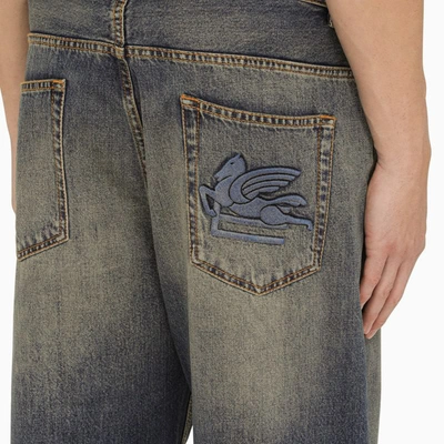 Shop Etro Washed Boyfriend Jeans In Blue