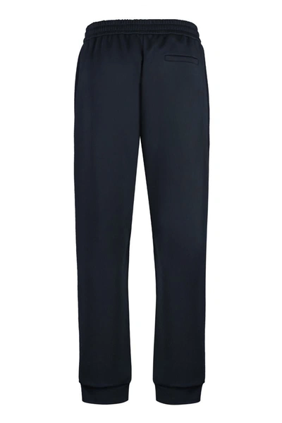 Shop Giorgio Armani Technical Fabric Pants In Blue