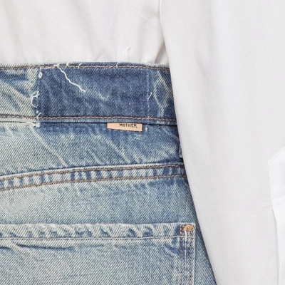 Mother Long Skirt The Ditcher Maxi Super Fray In Blue