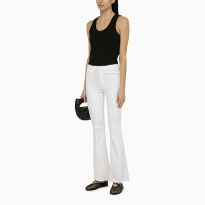Shop Mother The Weekender Fray Denim Jeans In White