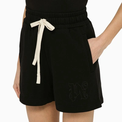 Shop Palm Angels Logo Shorts In Black