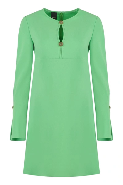 Shop Pinko Aquarios Crepe Dress In Green