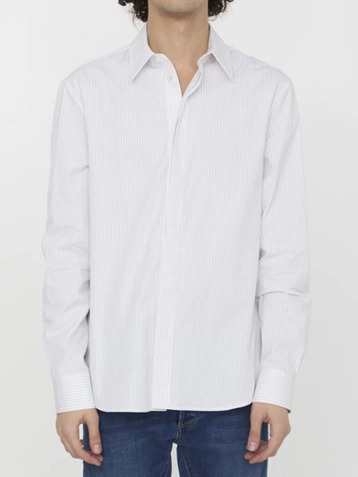 BOTTEGA VENETA PINSTRIPED COTTON SHIRT 