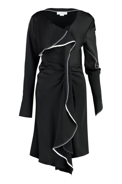 Shop Victoria Beckham Viscose Dress In Black