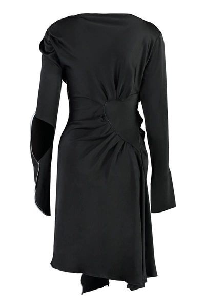 Shop Victoria Beckham Viscose Dress In Black