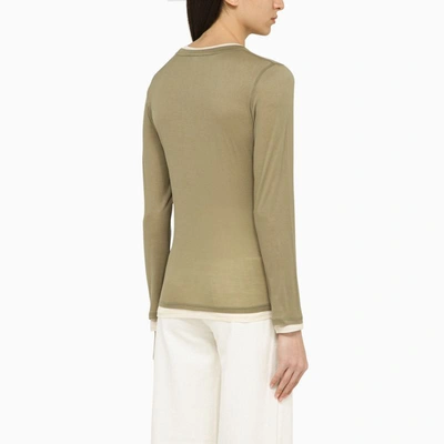 Shop Vince Double-layer T-shirt In Green