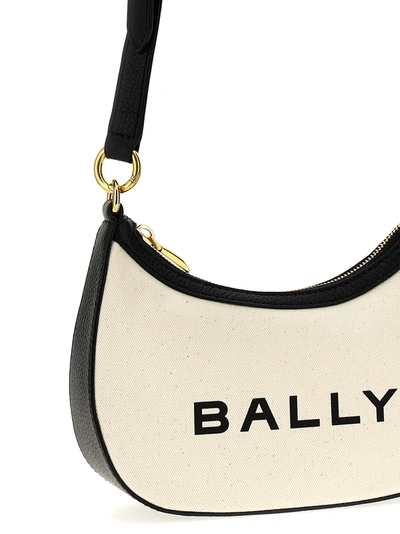 Shop Bally Bar Ellipse Crossbody Bags White/black