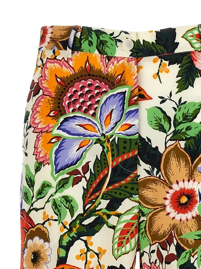 Shop Etro Floral Culotte Pants Multicolor