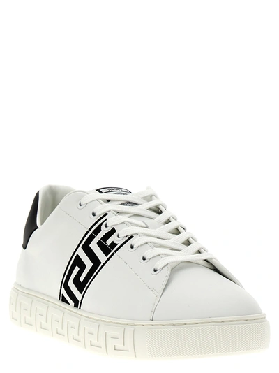 Shop Versace Greca Sneakers White/black