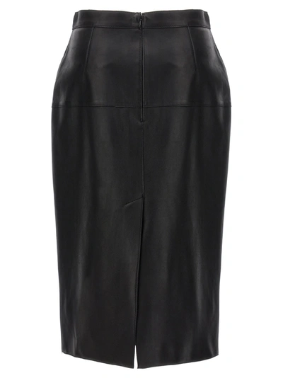 Shop P.a.r.o.s.h Leather Skirt Skirts Black
