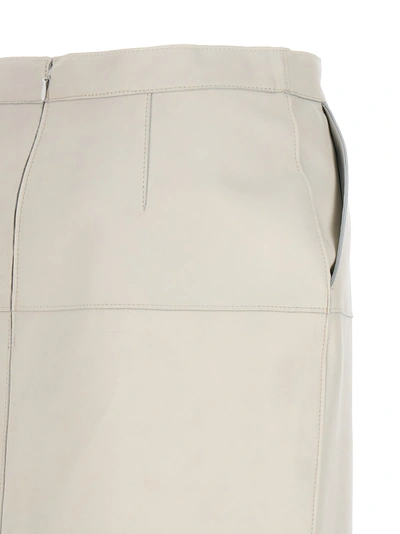 Shop P.a.r.o.s.h Leather Skirt Skirts White