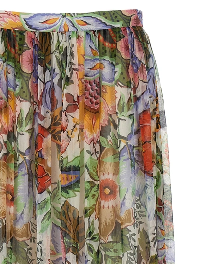 Shop Etro Long Floral Skirt Skirts Multicolor