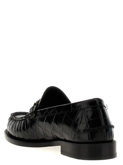 Shop Versace Medusa Loafers Black