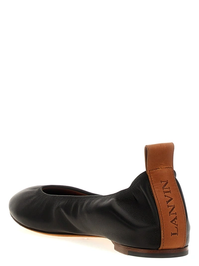 Shop Lanvin Nappa Ballet Flats Flat Shoes Black