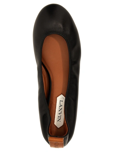 Shop Lanvin Nappa Ballet Flats Flat Shoes Black