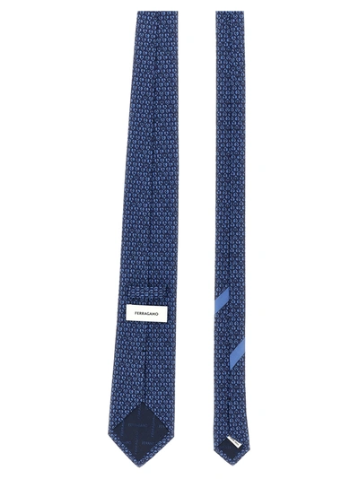 Shop Ferragamo Printed Tie Ties, Papillon Blue