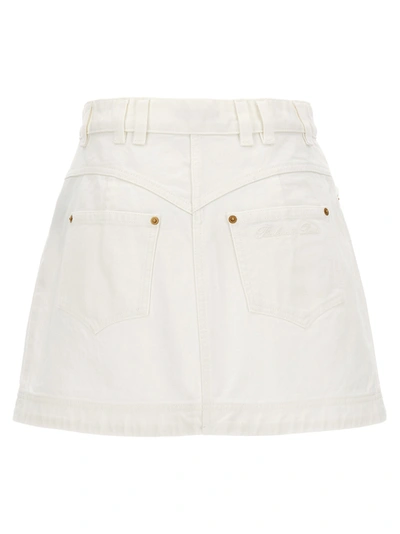 Shop Balmain Western Skirts White