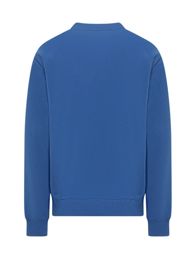 Shop Dolce & Gabbana Sweatshirt With Logo Plaque In Blue