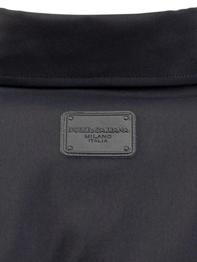 Shop Dolce & Gabbana Technical Fabric Shirt In Blue