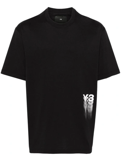 Shop Y-3 Adidas  Graphic Short Sleeve T-shirt In Black