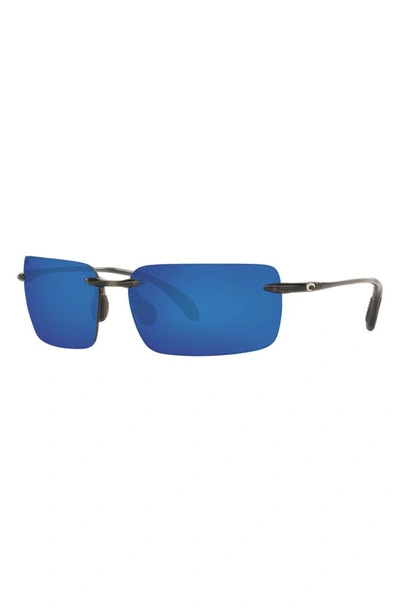 Shop Costa Del Mar 65mm Polarized Rectangle Sunglasses In Grey
