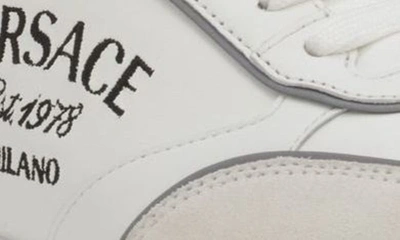 Shop Versace Logo Sneaker In White