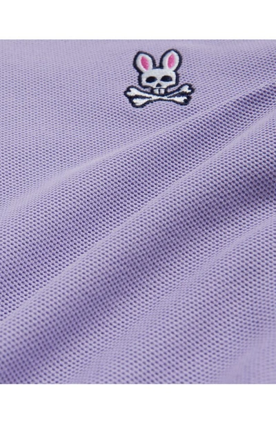 Shop Psycho Bunny Kids' Cotton Piqué Polo In Digital Lavender