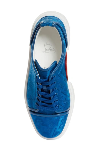 Shop Christian Louboutin Adolon Junior Jacquard Sneaker In U467 Ludwig