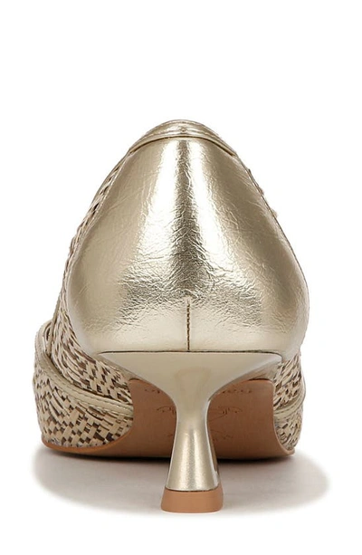 Shop Franco Sarto Darcy Pointed Toe Kitten Heel Pump In Gold Multi