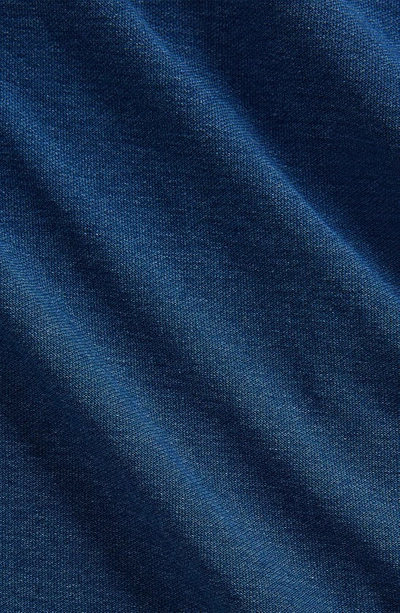 Shop Polo Ralph Lauren Indigo Knit Button-up Shirt In Medium Indigo