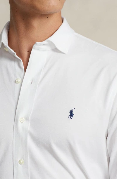Shop Polo Ralph Lauren Solid White Button-up Shirt In White/ C7998