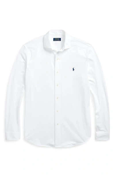 Shop Polo Ralph Lauren Solid White Button-up Shirt In White/ C7998