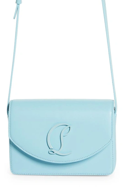 Shop Christian Louboutin Small Loubi54 Leather Crossbody Bag In V169 Mineral/ Mineral