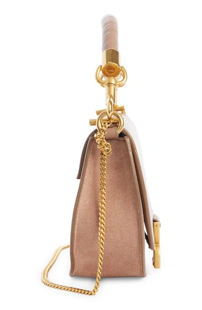 Shop Chloé Small Marcie Colorblock Leather Top Handle Bag In Woodrose 527