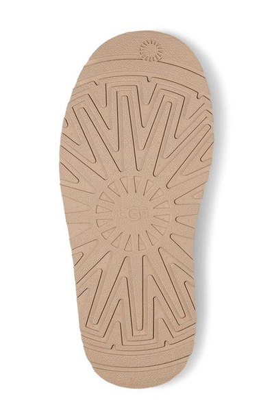 Ugg Beige Kids' Tazz Braided-trim Suede And Shearling Slippers In Sand