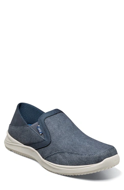 Nunn Bush Mens Conway Ez Canvas Slip-on Shoe In Blue