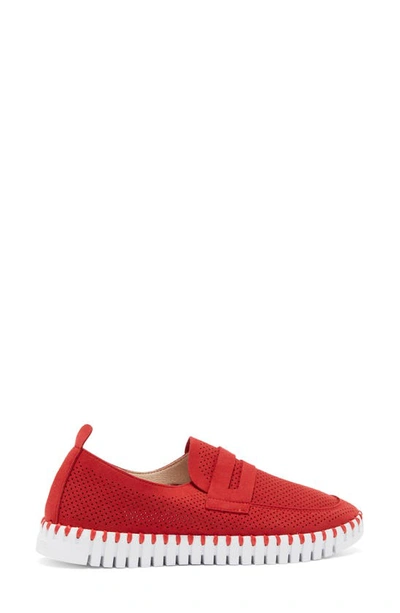 Shop Ilse Jacobsen Tulipu Penny Loafer In Deep Red